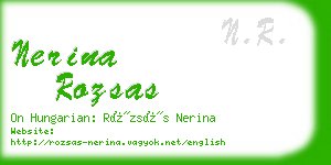 nerina rozsas business card